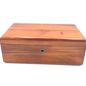 Vintage Lane Cedar Chest Trinket Jewelry Box