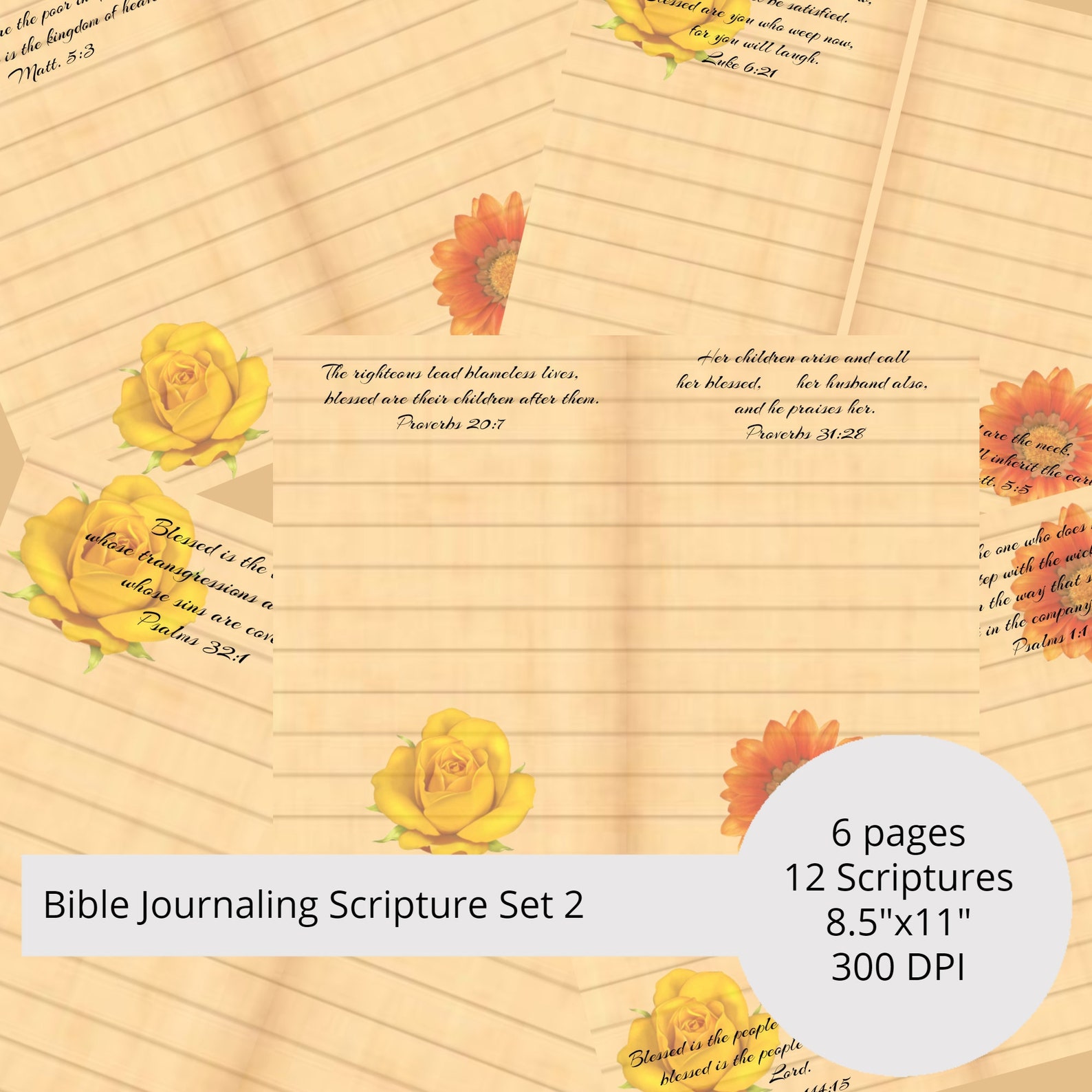 Bible journaling printable scrapbook paper junk journal Etsy