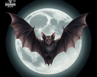 vampire bat full moon t-shirt emo goth punk rock alt fashion