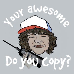 Caricaturas de Dustin Stranger Things, tarjetas de felicitación, tarjetas de cumpleaños, arte