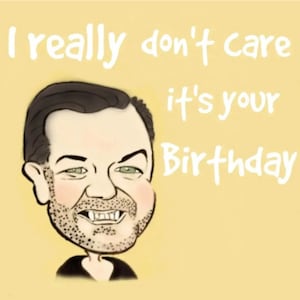 Ricky Gervais Caricatures Cartes de voeux Anniversaire Art
