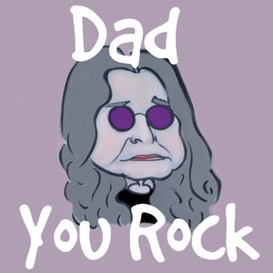 Ozzy Osbourne Caricatures Cartes de voeux Anniversaire Art