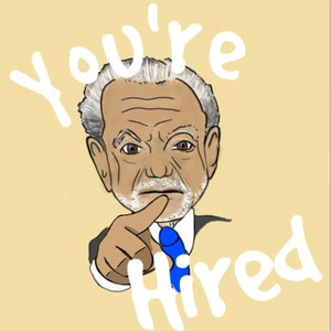 Alan Sugar Caricaturas Tarjetas de felicitación Nuevo trabajo Arte
