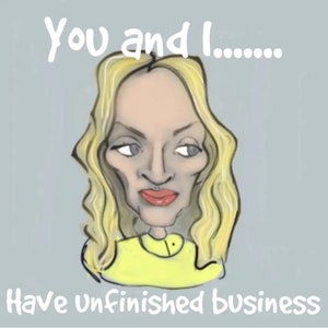Uma Therman Caricatures Cartes de voeux Anniversaire Art