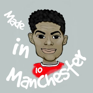 Marcus Rashford Caricatures Cartes de voeux Anniversaire Art
