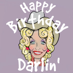 Dolly Parton Caricaturas Cartões de felicitações Arte de aniversário