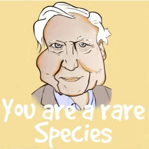 David Attenborough Caricaturas Tarjetas de felicitación Arte de cumpleaños