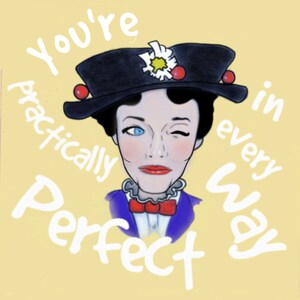 Mary Poppins Caricatures Cartes de voeux Merci Art