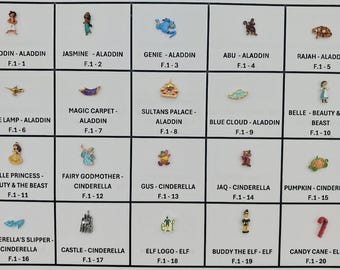 3.F.1 CHARMS! 1-60 DISNEY & LICENSED! Authentic Origami Owl unless item contains &quot;quotation marks&quot; on the descript. Many hard to find (htf)