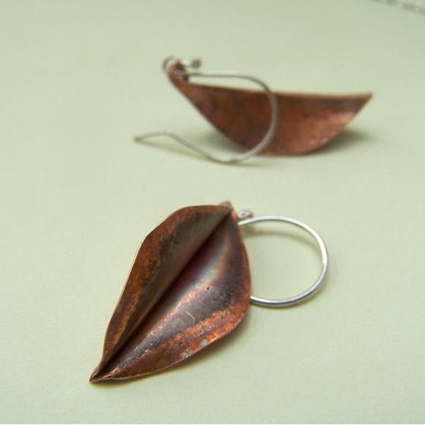 Fold formed Leaves Earrings