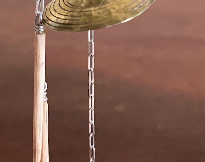 Cymbal and Drumsticks Earrings