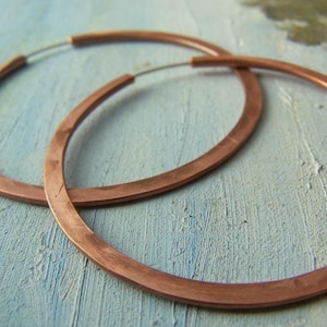 Copper Hoop Earrings image 2