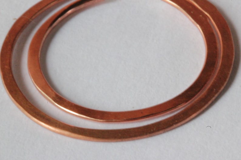 Copper Hoop Earrings image 4