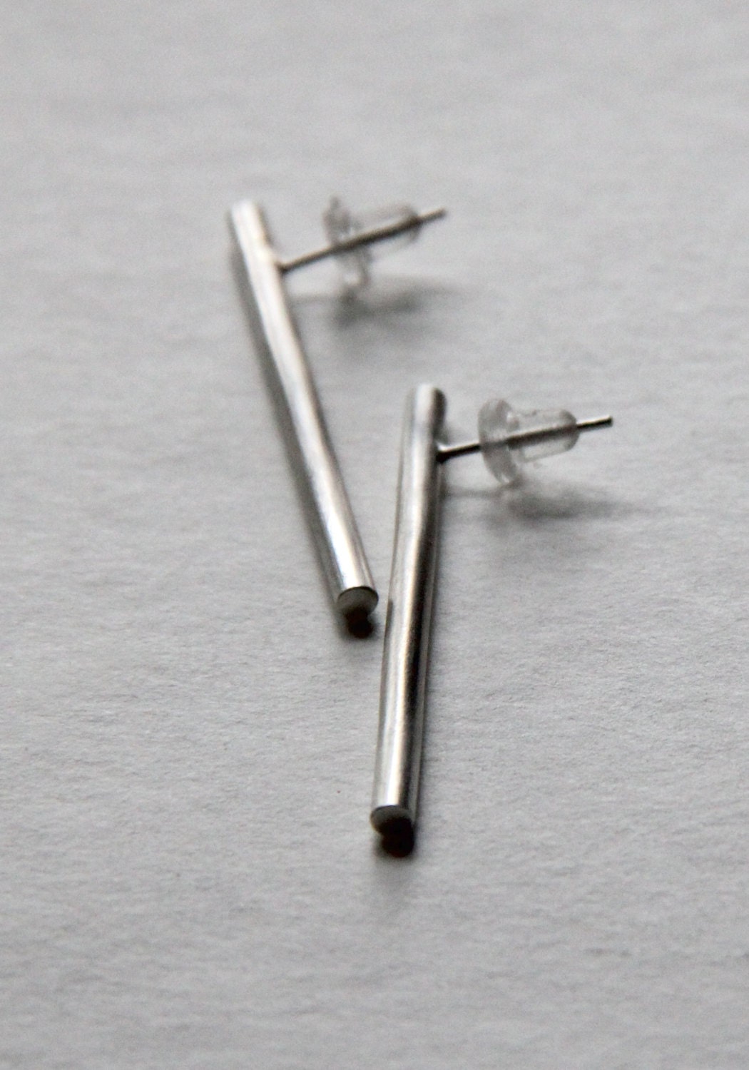Sterling silver Stud Earrings Silver bar sterling posts Etsy