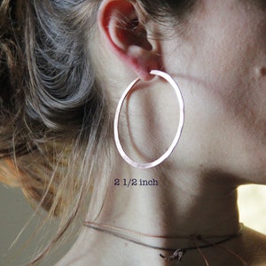 Copper Hoop Earrings image 5