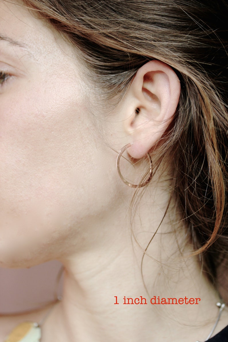 Copper Hoop Earrings image 8