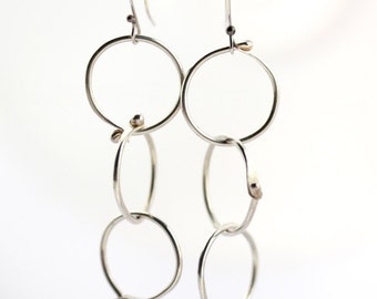 Three Link Earrings