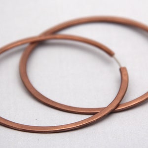 Copper Hoop Earrings image 3