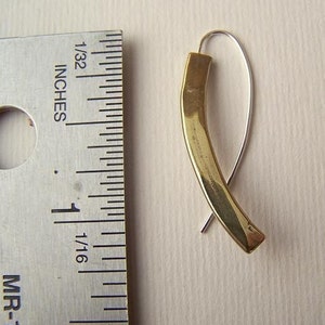 Extra Small Minimal Earrings 1 1/4 inch long image 2