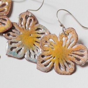 Multi Flower Enamel Earrings image 3