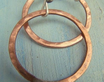 Small Copper Hoops