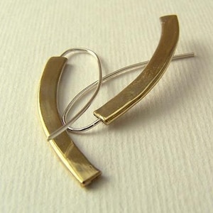 Extra Small Minimal Earrings 1 1/4 inch long image 1