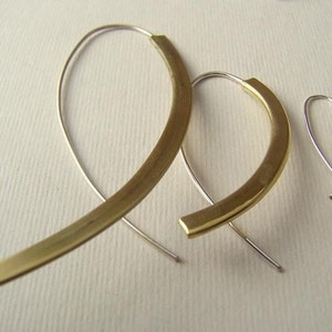 Extra Small Minimal Earrings 1 1/4 inch long image 3