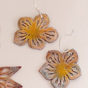 Multi Flower Enamel Earrings image 1