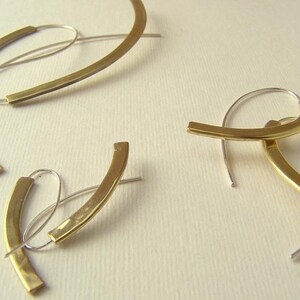 Extra Small Minimal Earrings 1 1/4 inch long image 4