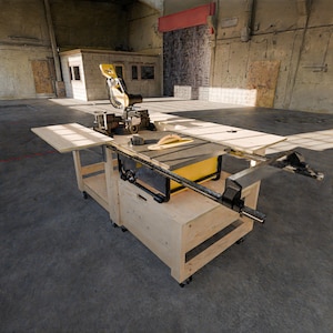 Workbench Plans: Flip Top Table Saw & Miter Saw (Digital Download)