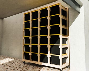 Projeto de Caixa Organizadora 6x4 - Sistemas de Armazenamento Modulares para Máxima Eficiência - Projetos Digitais de Construção