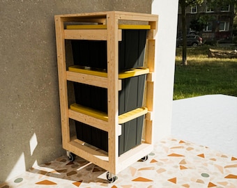 Ideias para armazenamento em garagem e prateleiras DIY para 3x1 galões HDX de 27 galões - Planos de construção digitais