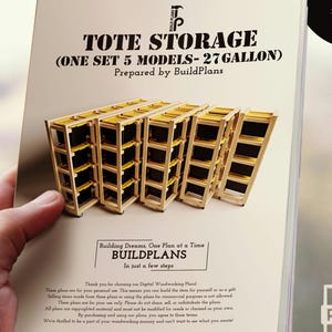 Mobile Storage System Plans - Mobile Garage Storage - Rolling Storage - 27 GAL - Digital Build Plan