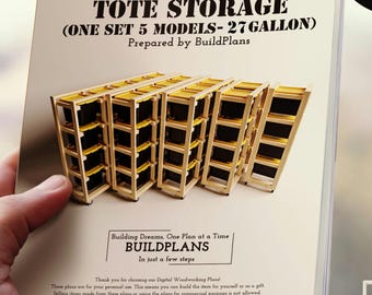 Mobile Garage Storage System Plans: Rolling 27-Gallon Shelving (Digital Build Plan)