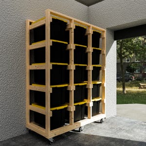 27-Gallonen-Tote-Lagerregal-Plan: DIY-Garagenregal (Digitaler Download)