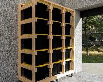 Projeto de Prateleira para Caixa Organizadora de 27 Galões – Faça Você Mesmo: Organizando sua Garagem (Download Digital)