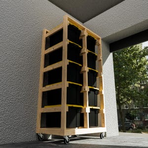 Garage Storage Shelf - DIY Storage Bins - 5x2 - 27 Gallon - Digital Build Plans