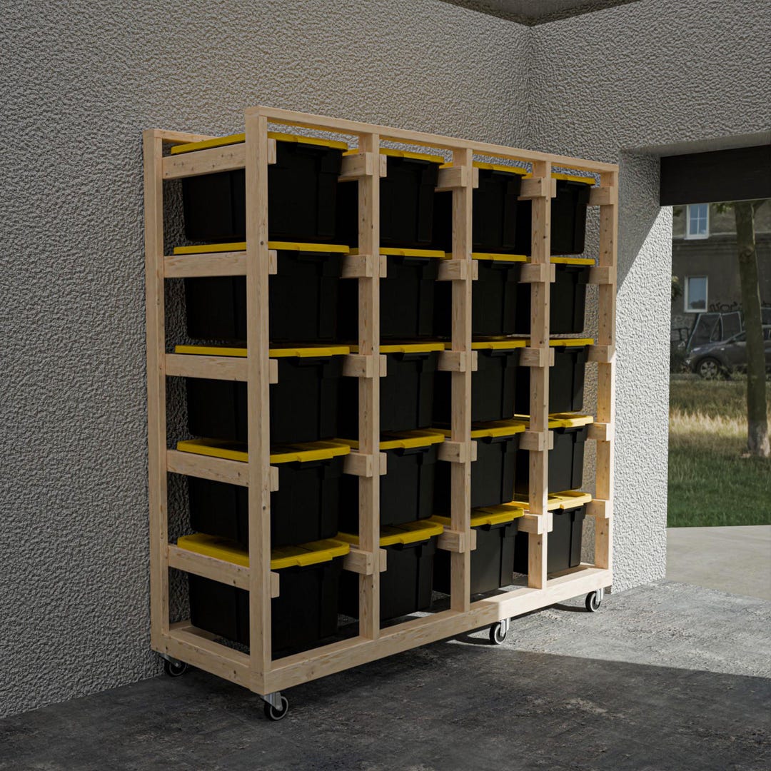 Mobile Storage - Costco Tote Rack - Trendy Bin Shelves - 5x4 - 27 ...