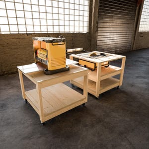 Workbench Plans: Table Saw & Miter Saw Station (Digital Download)