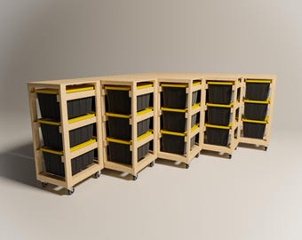 Conjunto completo - Prateleiras compactas para ferramentas do dia a dia - Projetos de montagem digitais