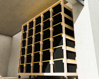 Plano de Prateleiras para Garagem - Organizador de Madeira e Plástico Faça Você Mesmo (Download Digital)