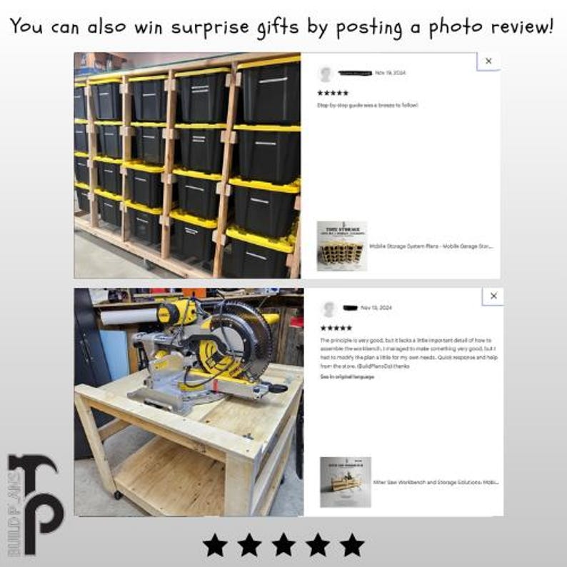 Garage Organization - DIY Storage Bins - 5x1 - 27 Gallon - Digital Build Plans image 16