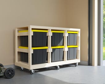 Projetos de prateleiras de garagem faça você mesmo: 2x3 fáceis de construir, armazenamento em caixa (download digital)