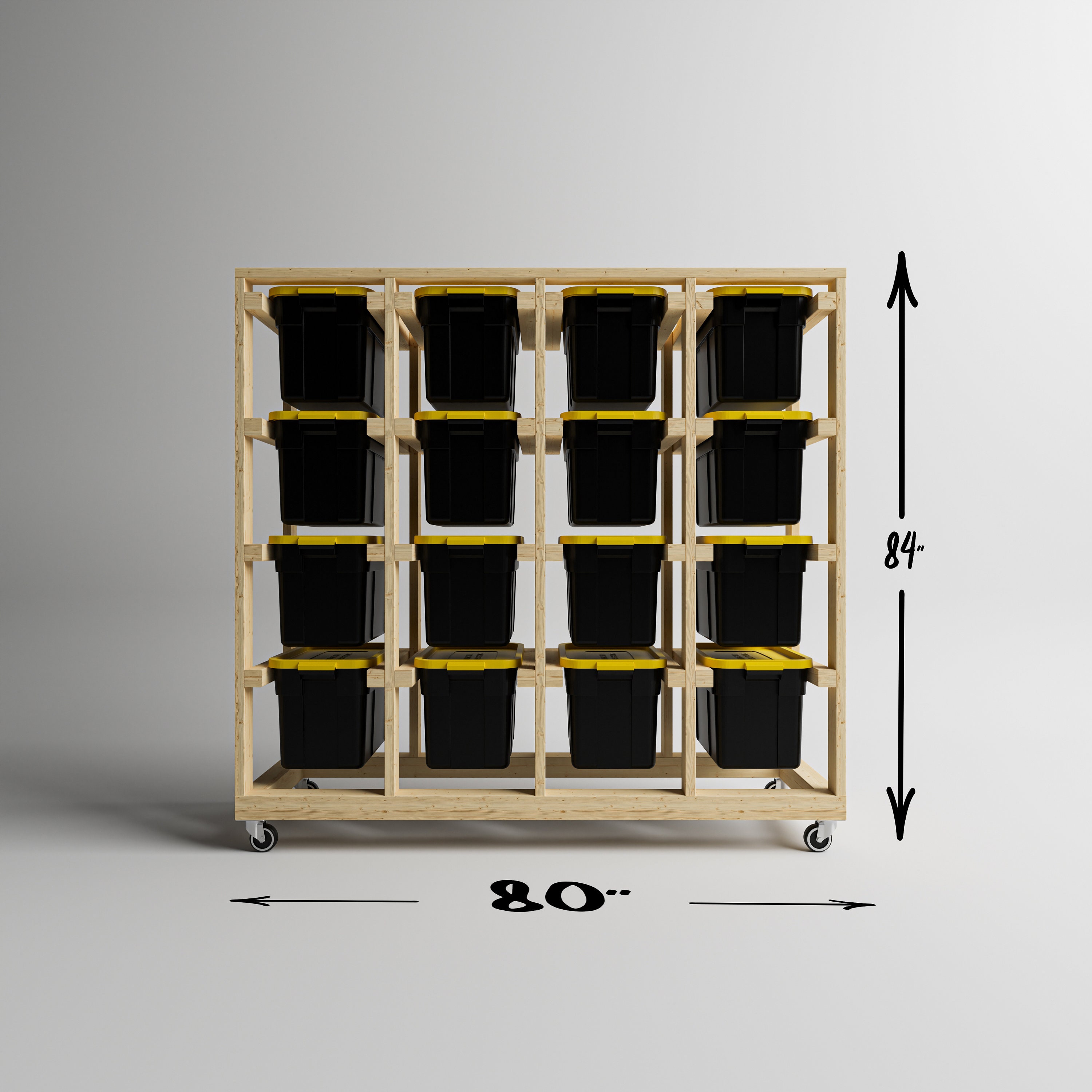 Mobile Rack Diy DIY Rolling Tote Storage Rack Plans: Mobile Garage System (digital PDF ...