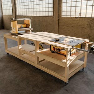 Workbench plans miter saw ,table saw with planer machine - Dewalt Workbench - Digital Build Plans