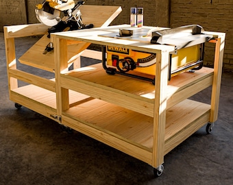 Table Saw Workbench Plans - Flip-Top Workbench - Digital Build Plans (modular)