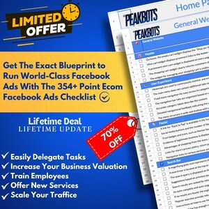 PeakBots eCommerce Toolkit: Scale Your Business with Comprehensive SOPs & Digital Marketing Tools image 1