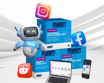 Pacchetto bot per social media/Facebook, Instagram, automazione Reddit/Multi-strumento di coinvolgimento definitivo