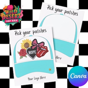 Modelo de boné de caminhoneiro - Canva editável