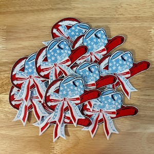 4th of July Cowgirl Hat Patch